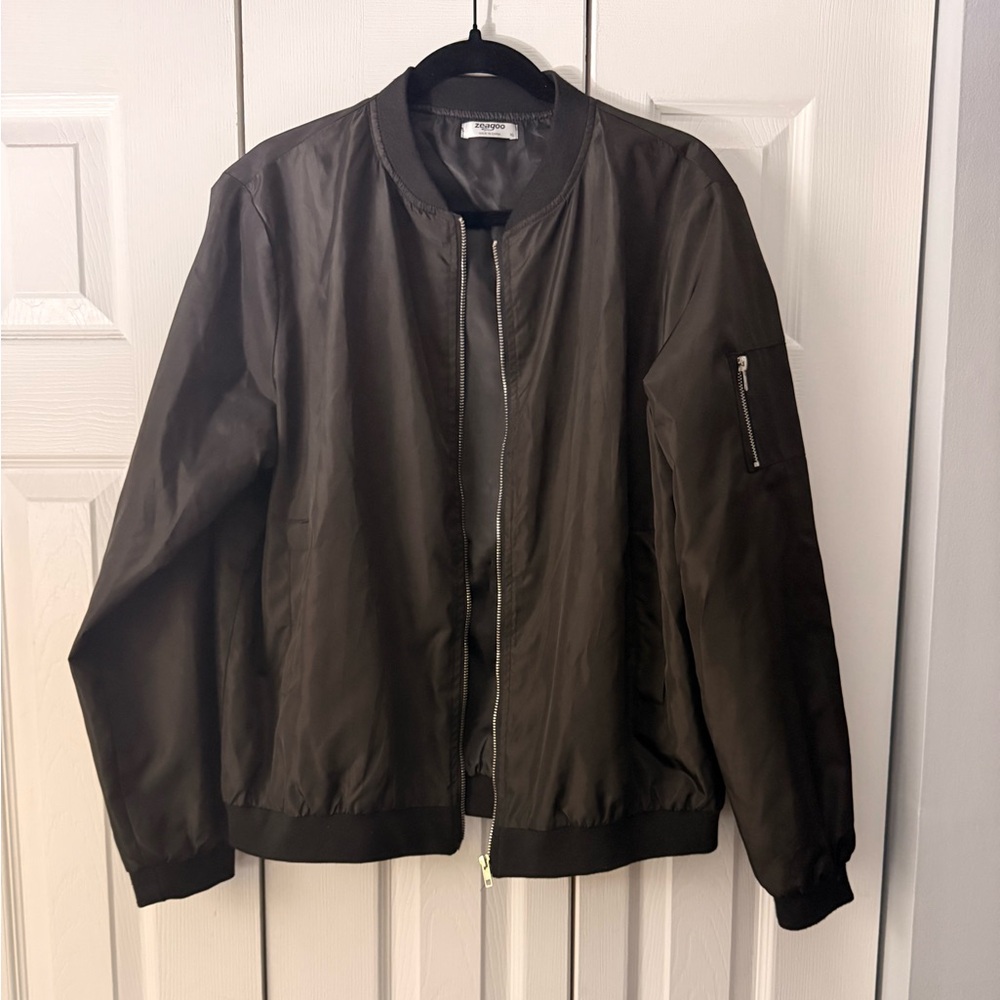 Zeagoo Black Bomber Jacket